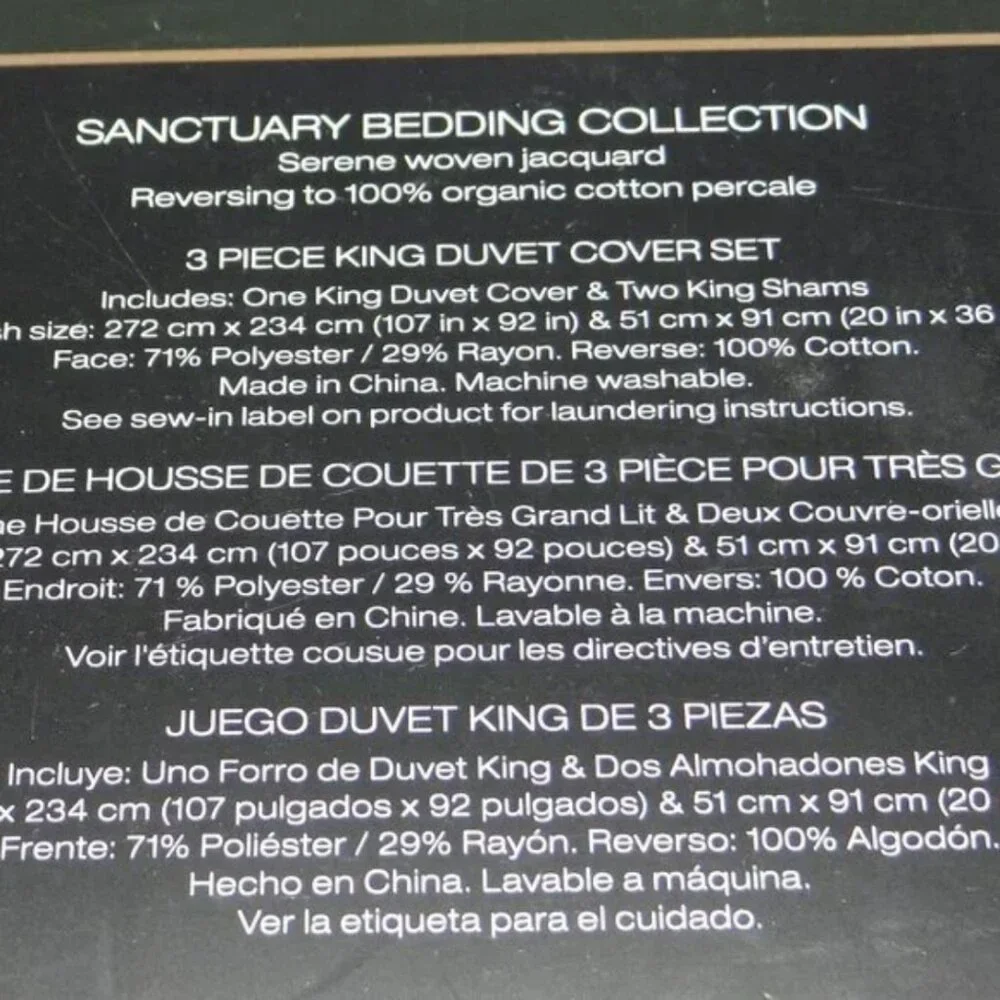 Donna Karan Sanctuary King 3 Piece Duvet Set Mink